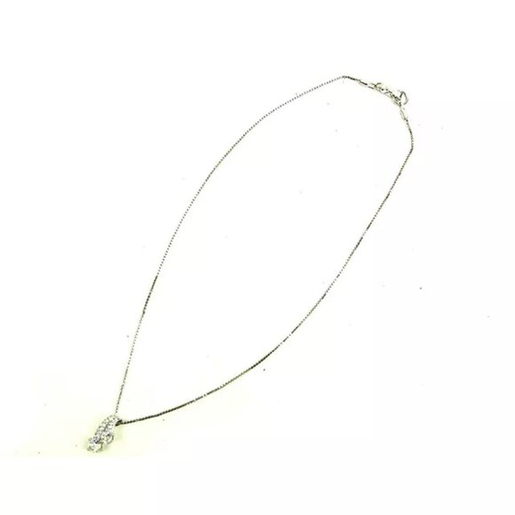 SWAROVSKI Necklace Pendant Silver Woman Authentic Used - Picture 1 of 6